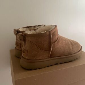 UGG Tan Sheepskin-Lined Booties